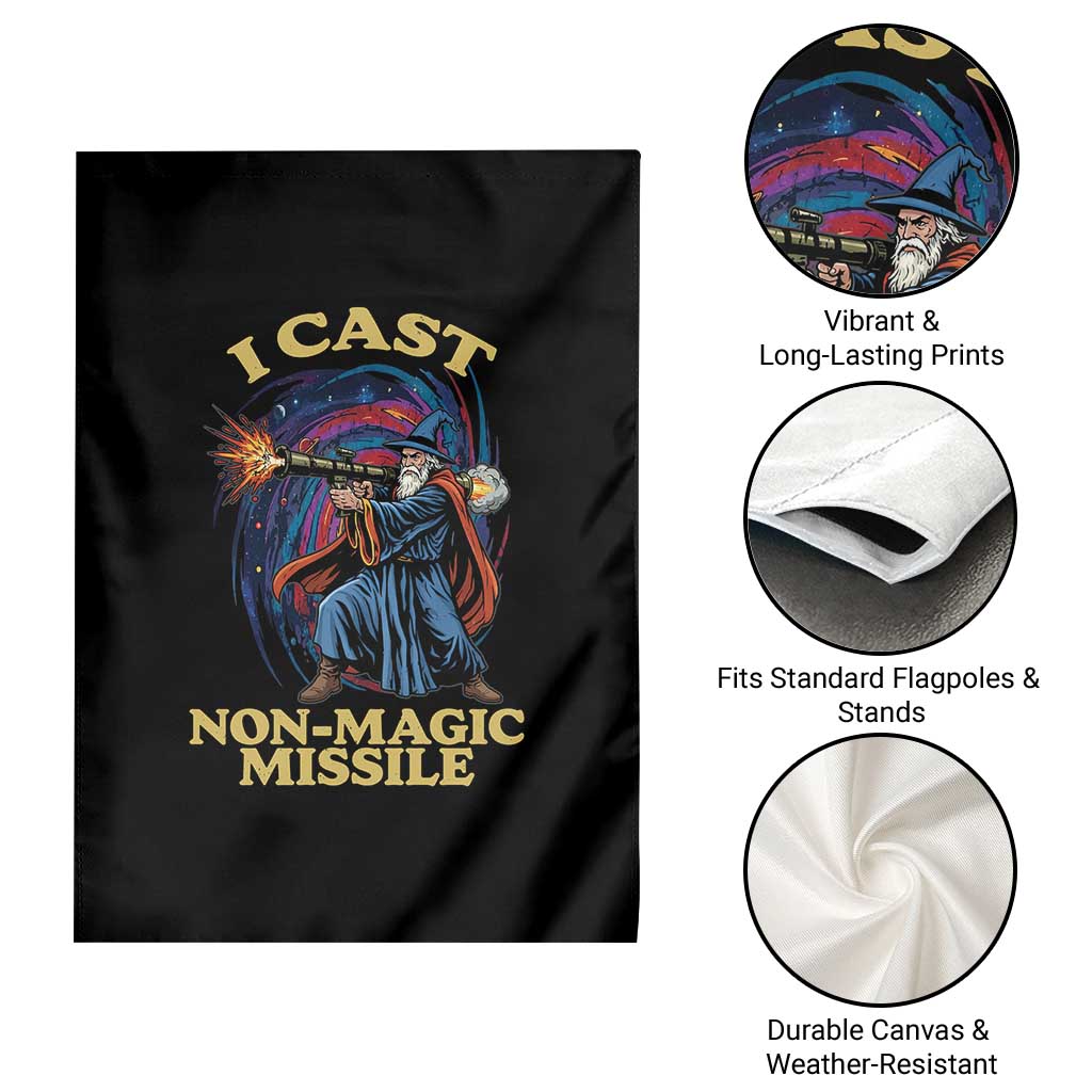 I Cast Non-Magic Missile Funny Wizard Parody Meme Garden Flag TS10 Print Your Wear