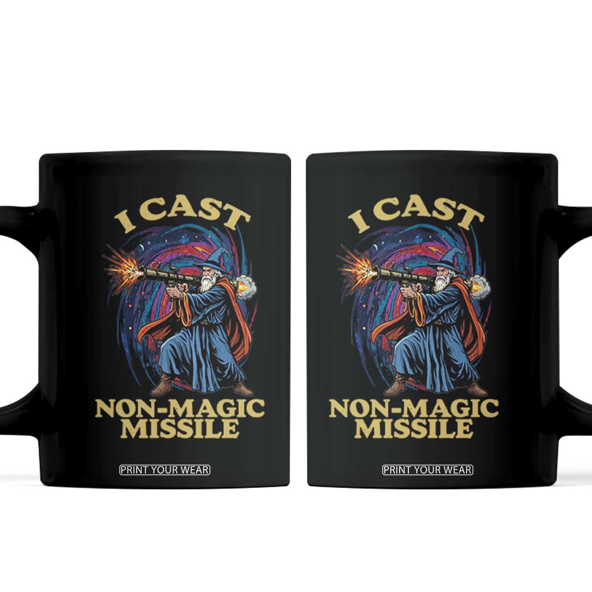 I Cast Non-Magic Missile Funny Wizard Parody Meme Coffee Mug TS10 Black Print Your Wear