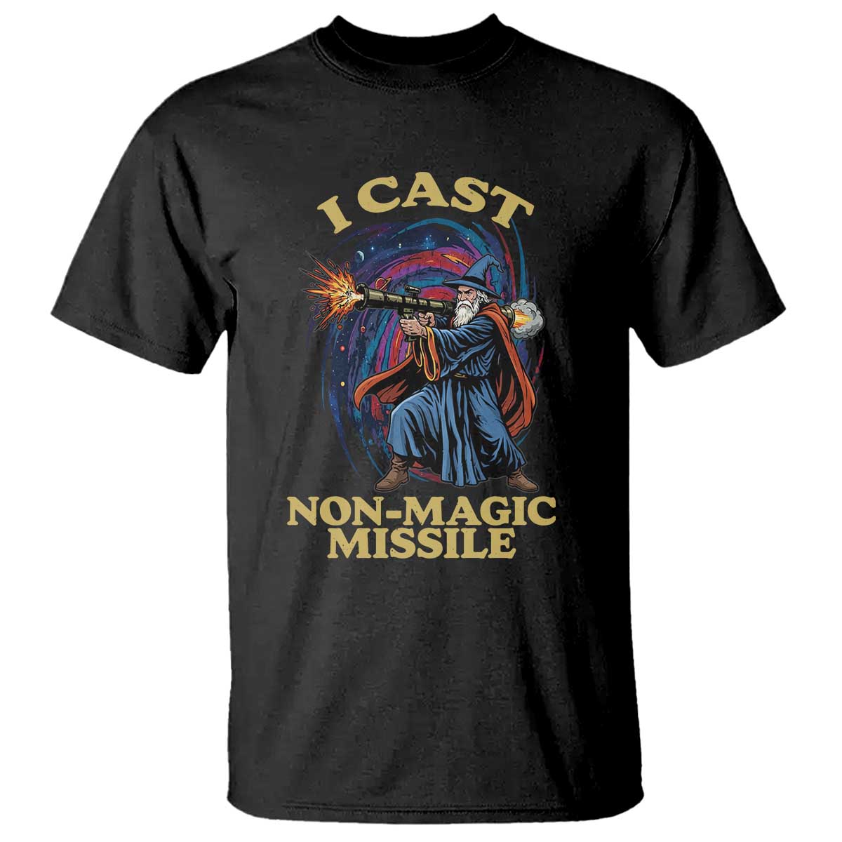I Cast Non-Magic Missile Funny Wizard Parody Meme T Shirt TS10 Black Print Your Wear