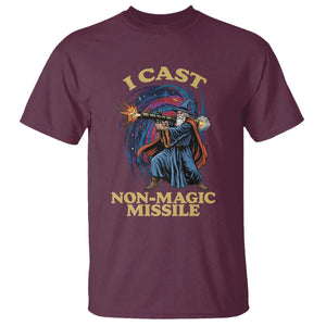 I Cast Non-Magic Missile Funny Wizard Parody Meme T Shirt TS10 Maroon Print Your Wear
