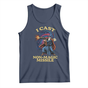 I Cast Non-Magic Missile Funny Wizard Parody Meme Tank Top TS10 Navy Print Your Wear