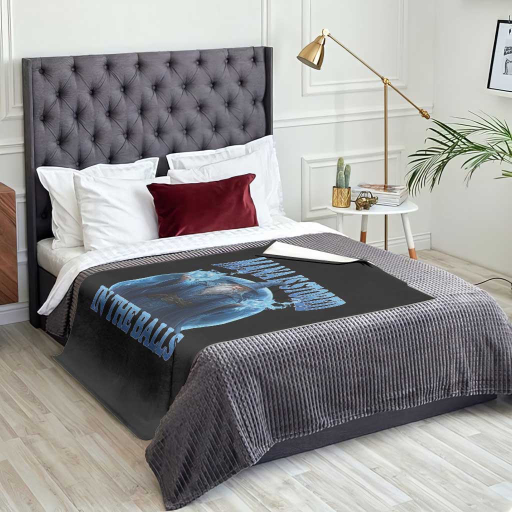 Funny Wizard Throw Blanket Mana is Stored in The Balls Magician Sorcerer Witcher TS10 Print Your Wear