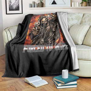 Funny Evil Skeleton Meme Throw Blanket Born to Shit Forced to Wipe TS10 Print Your Wear