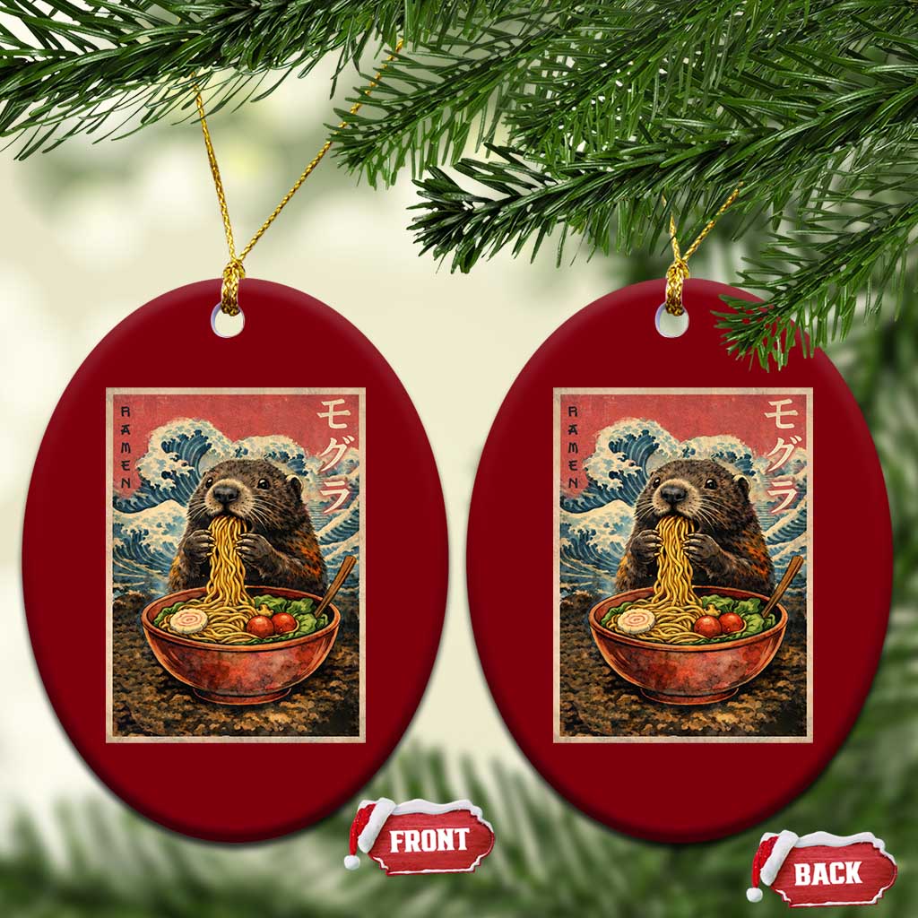 Japanese Groundhog Ramen Noodles Ceramic Ornament Funny Kawaii Anime TS10 Print Your Wear