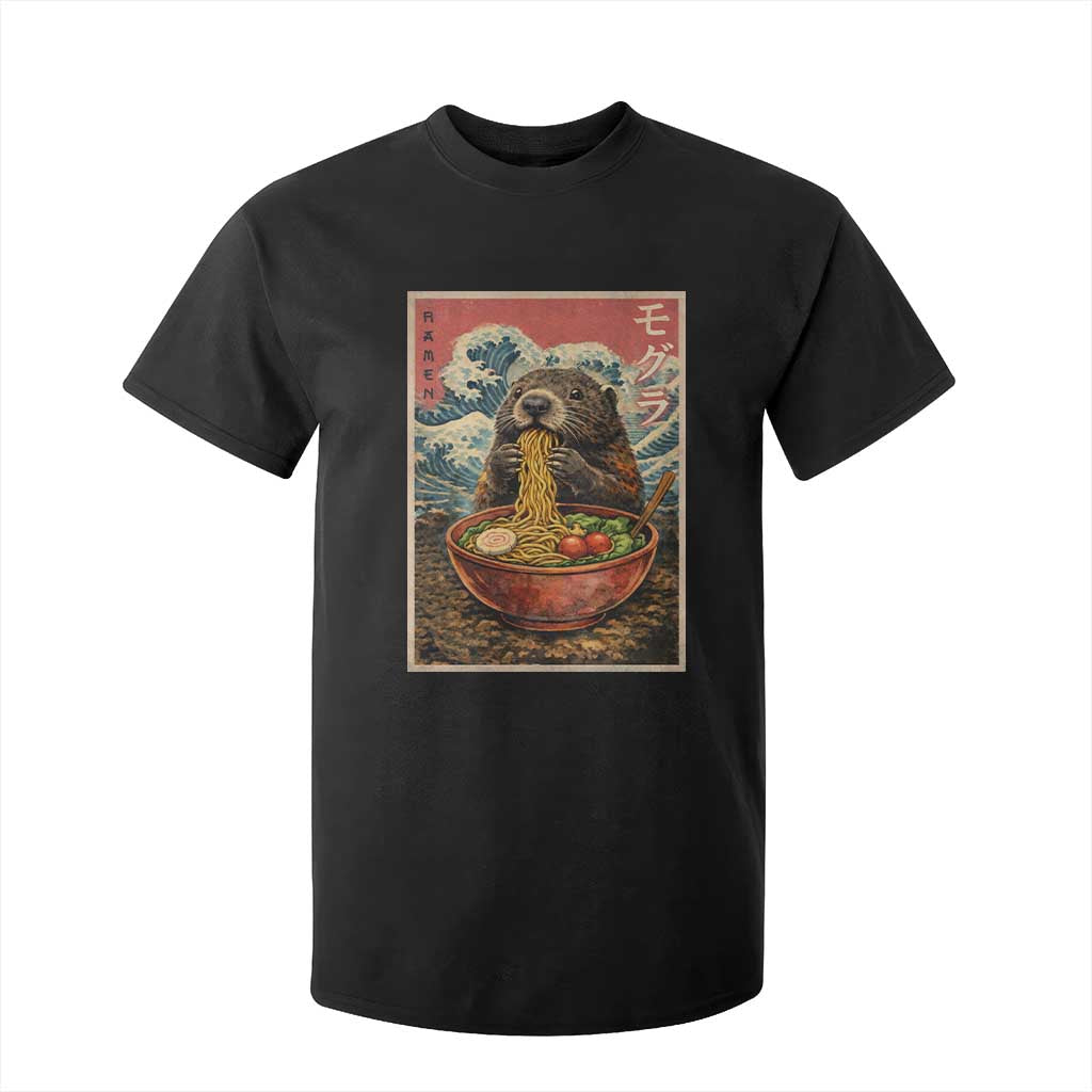 Japanese Groundhog Ramen Noodles T Shirt For Kid Funny Kawaii Anime TS10 Black Print Your Wear