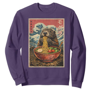 Japanese Groundhog Ramen Noodles Sweatshirt Funny Kawaii Anime TS10 Purple Print Your Wear