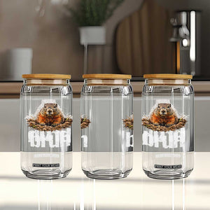 Funny Groundhog Glass Can Ground Hog Meme Lover Bruh Groundhog Day TS10 Print Your Wear