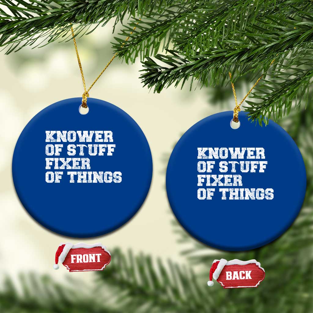 Funny Knower Of Stuff Fixer Of Things Ceramic Ornament Mechanic Engineer Garage TS10 1pc Blue Print Your Wear