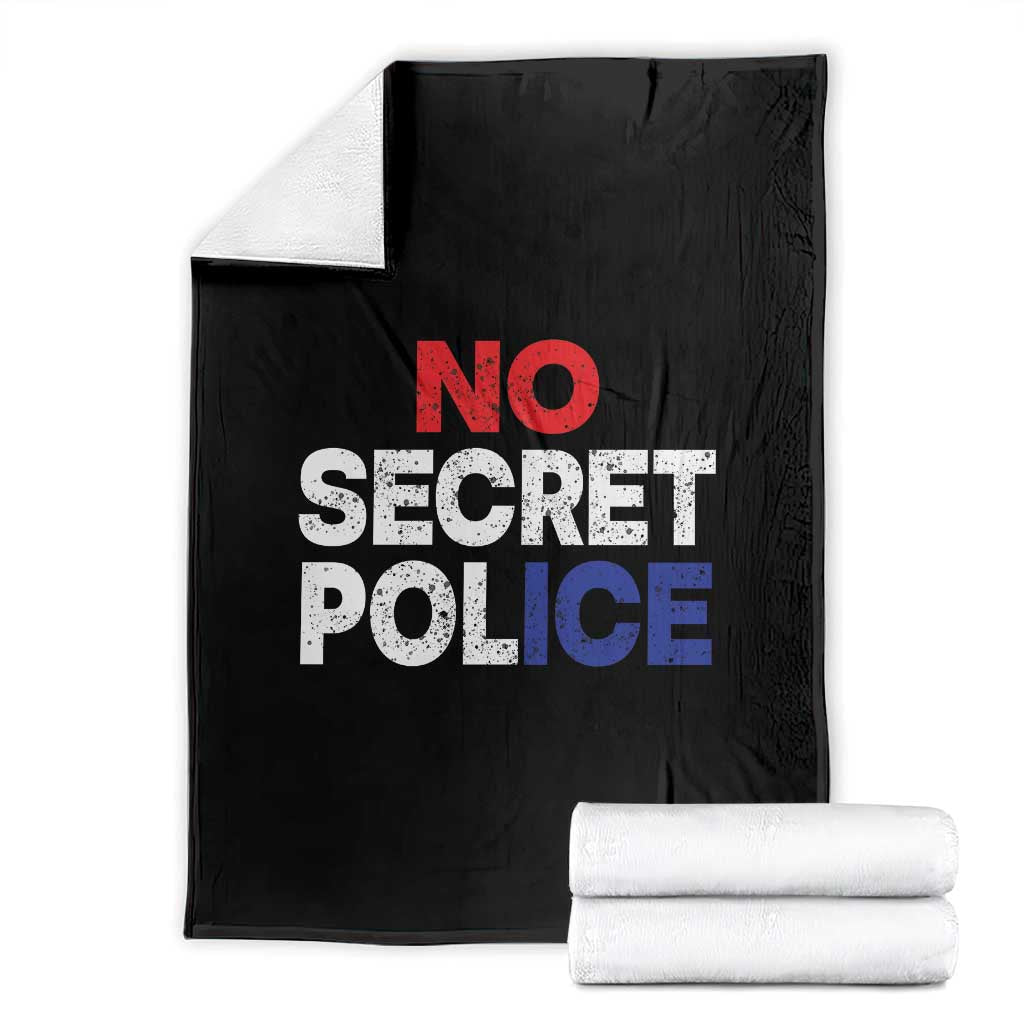 Subtle Abolish Ice Throw Blanket No Secret Police TS10 Black Print Your Wear