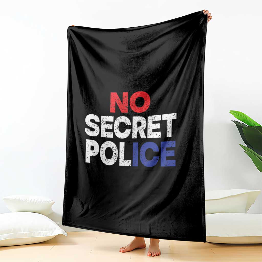 Subtle Abolish Ice Throw Blanket No Secret Police TS10 Print Your Wear