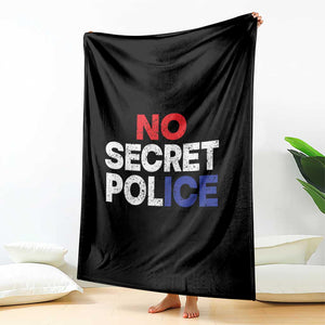 Subtle Abolish Ice Throw Blanket No Secret Police TS10 Print Your Wear
