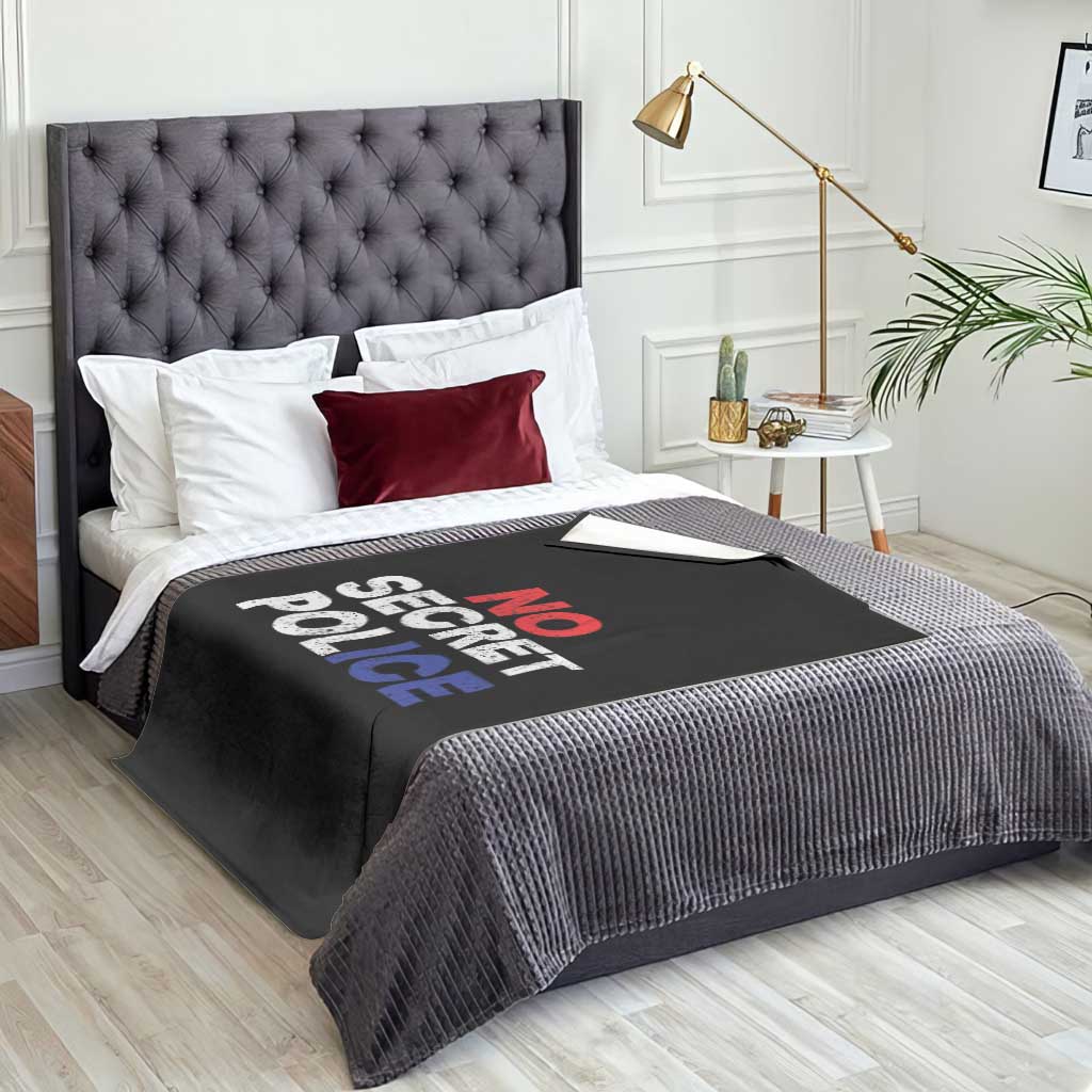 Subtle Abolish Ice Throw Blanket No Secret Police TS10 Print Your Wear