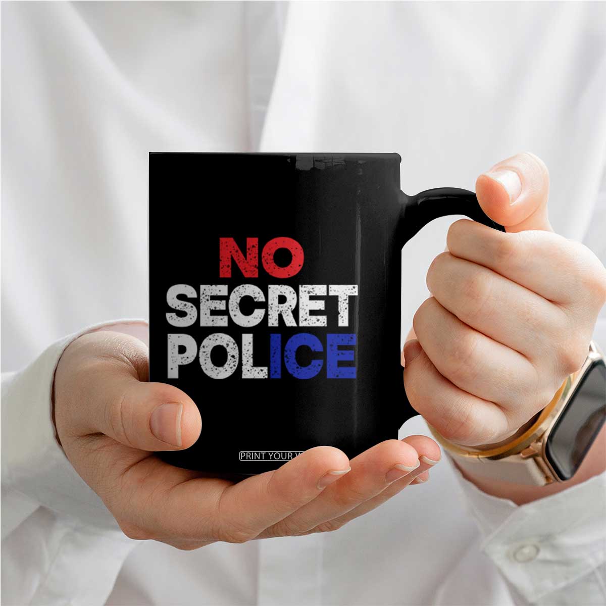 Subtle Abolish Ice Coffee Mug No Secret Police TS10 Print Your Wear