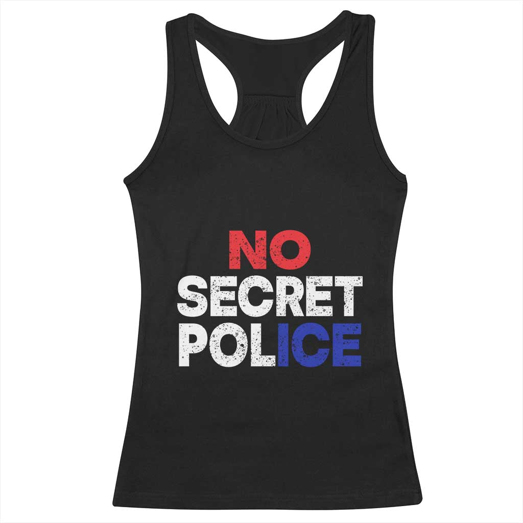 Subtle Abolish Ice Racerback Tank Top No Secret Police TS10 Black Print Your Wear