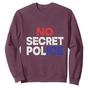 Subtle Abolish Ice Sweatshirt No Secret Police TS10 Maroon Print Your Wear
