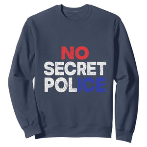 Subtle Abolish Ice Sweatshirt No Secret Police TS10 Navy Print Your Wear