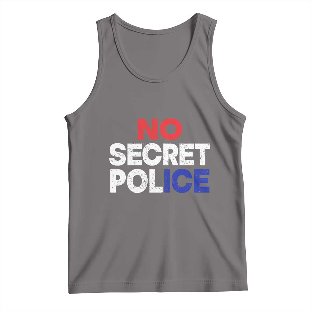 Subtle Abolish Ice Tank Top No Secret Police TS10 Deep Heather Print Your Wear