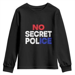 Subtle Abolish Ice Youth Sweatshirt No Secret Police TS10 Black Print Your Wear