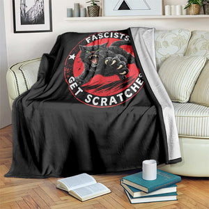 Vintage Black Cat Against Fascists Throw Blanket TS10 Print Your Wear