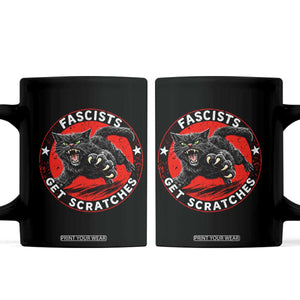 Vintage Black Cat Against Fascists Coffee Mug TS10 Black Print Your Wear