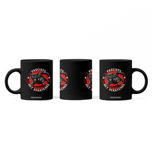 Vintage Black Cat Against Fascists Coffee Mug TS10 Print Your Wear