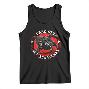 Vintage Black Cat Against Fascists Tank Top TS10 Black Print Your Wear