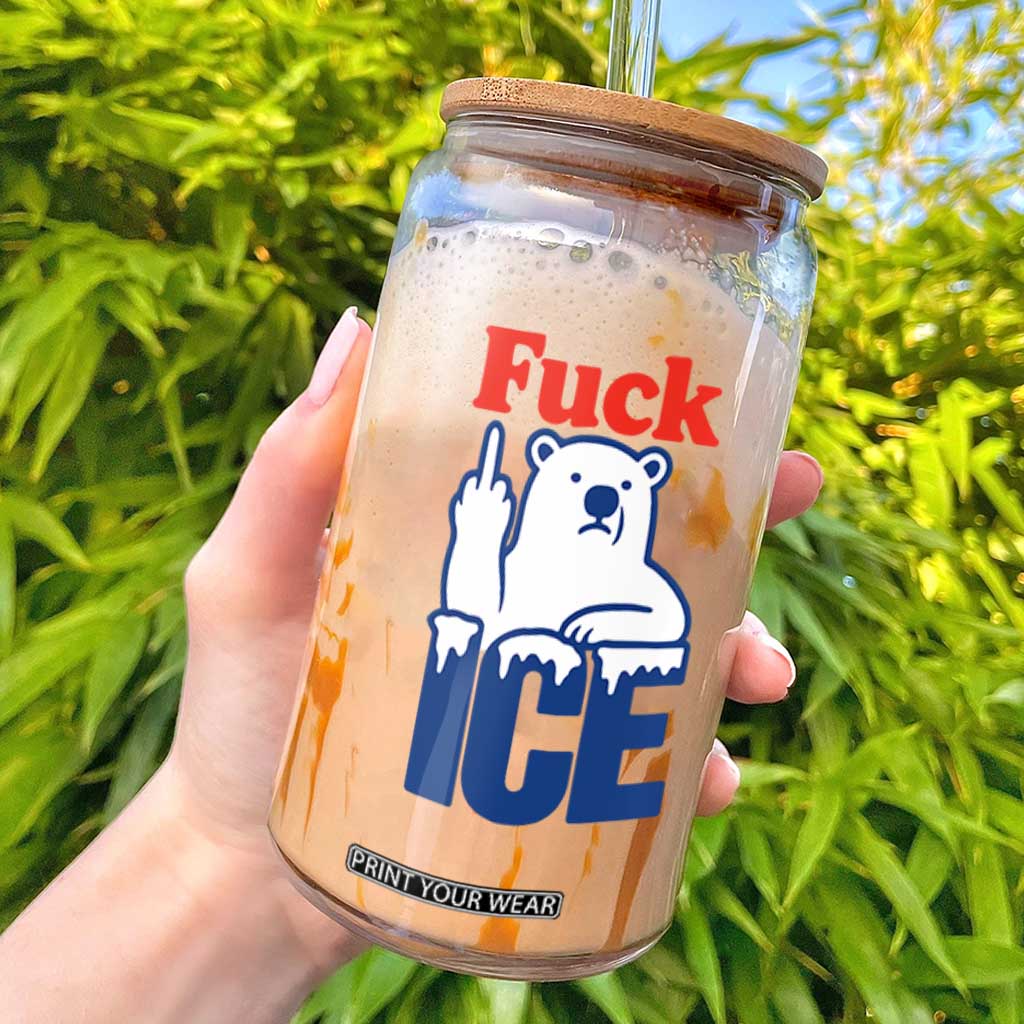Fck Ice Glass Can Get The Fck Out Of Minneapolis Polar Bear TS10 White Print Your Wear