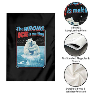 Fck Ice Garden Flag The Wrong Ice Is Melting Polar Bear Social Justice TS10 Print Your Wear