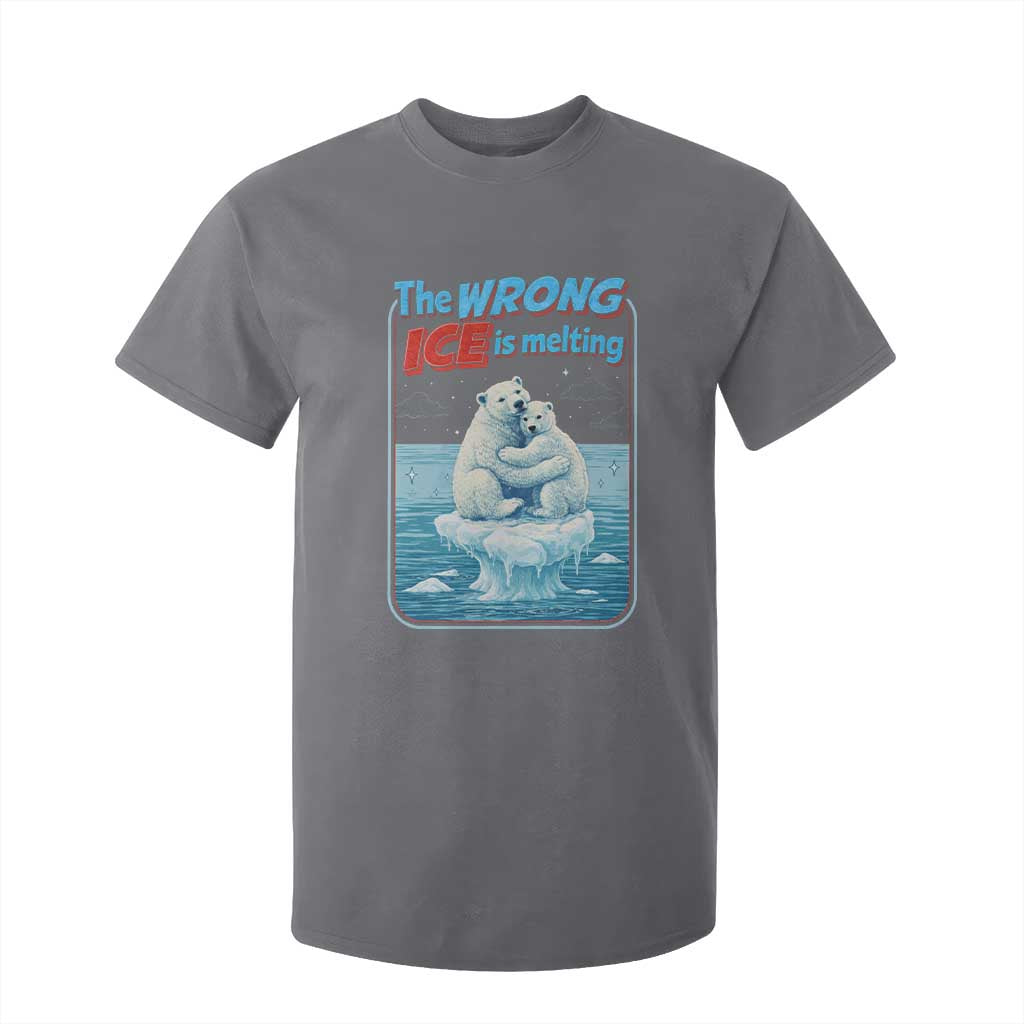 Fck Ice T Shirt For Kid The Wrong Ice Is Melting Polar Bear Social Justice TS10 Charcoal Print Your Wear