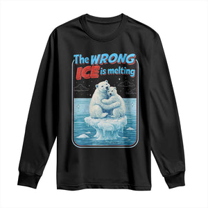 Fck Ice Long Sleeve Shirt The Wrong Ice Is Melting Polar Bear Social Justice TS10 Black Print Your Wear