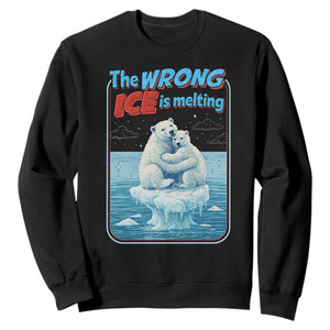 Fck Ice Sweatshirt The Wrong Ice Is Melting Polar Bear Social Justice TS10 Black Print Your Wear