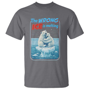 Fck Ice T Shirt The Wrong Ice Is Melting Polar Bear Social Justice TS10 Charcoal Print Your Wear