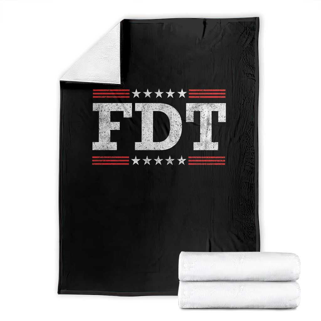 FDT Throw Blanket Resistance Resist Tyranny Support TS10 Black Print Your Wear