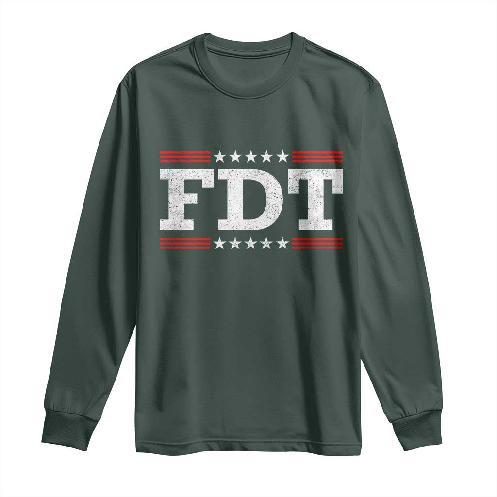 FDT Long Sleeve Shirt Resistance Resist Tyranny Support TS10 Dark Forest Green Print Your Wear