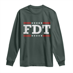 FDT Long Sleeve Shirt Resistance Resist Tyranny Support TS10 Dark Forest Green Print Your Wear