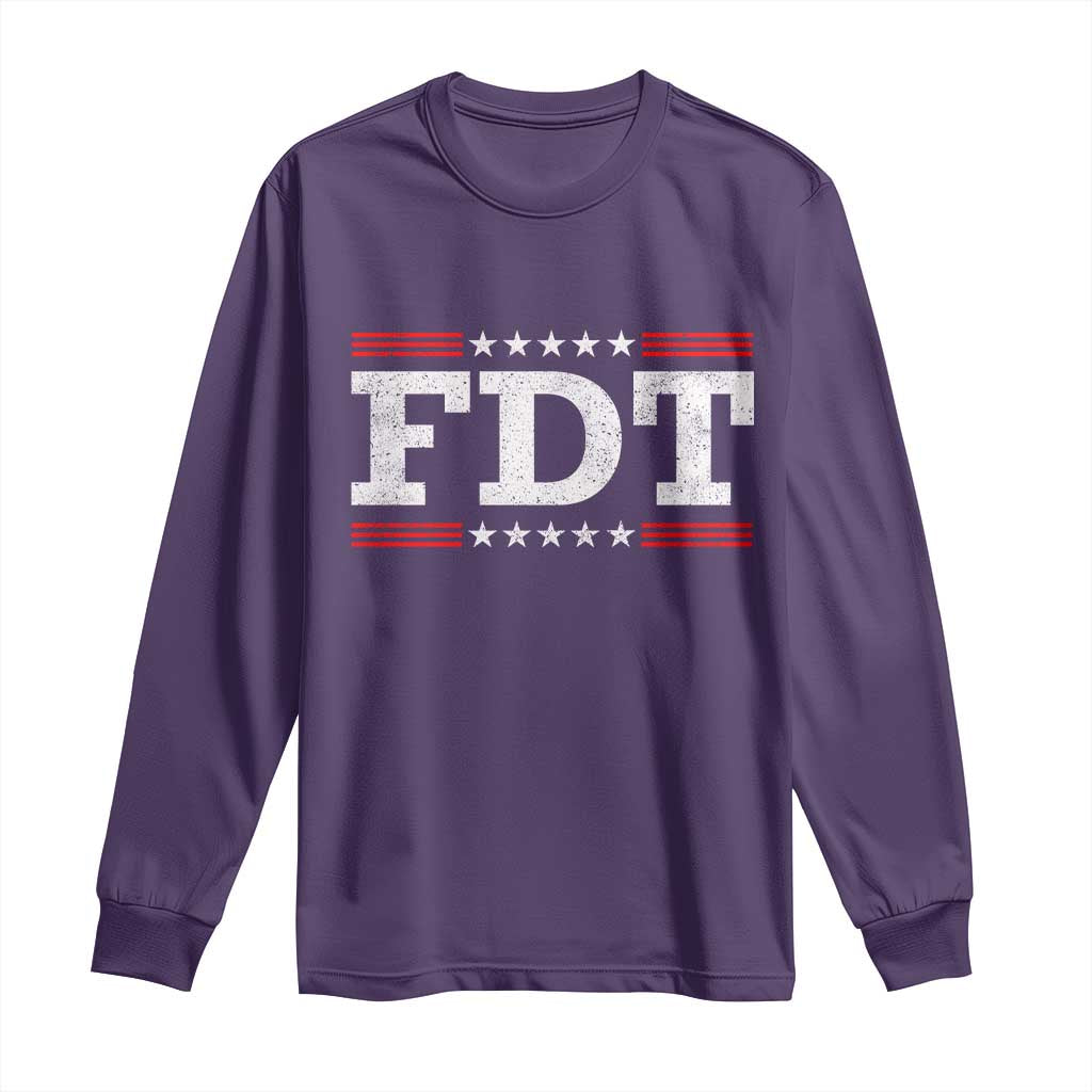 FDT Long Sleeve Shirt Resistance Resist Tyranny Support TS10 Purple Print Your Wear