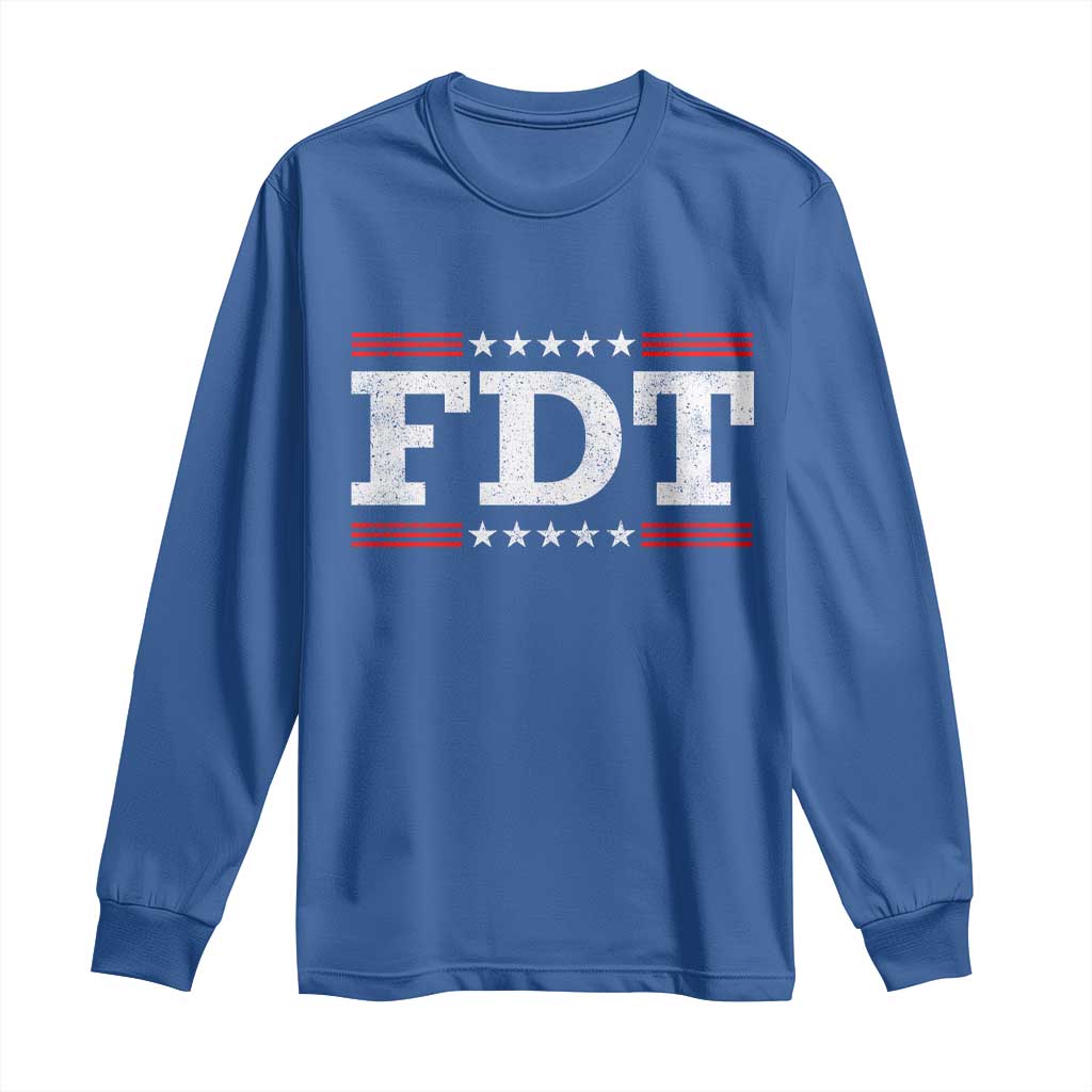 FDT Long Sleeve Shirt Resistance Resist Tyranny Support TS10 Royal Blue Print Your Wear