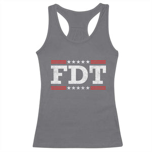 FDT Racerback Tank Top Resistance Resist Tyranny Support TS10 Charcoal Print Your Wear