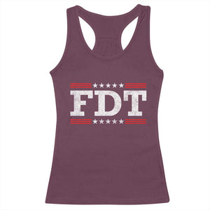 FDT Racerback Tank Top Resistance Resist Tyranny Support TS10 Maroon Print Your Wear