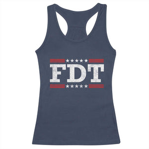 FDT Racerback Tank Top Resistance Resist Tyranny Support TS10 Navy Print Your Wear