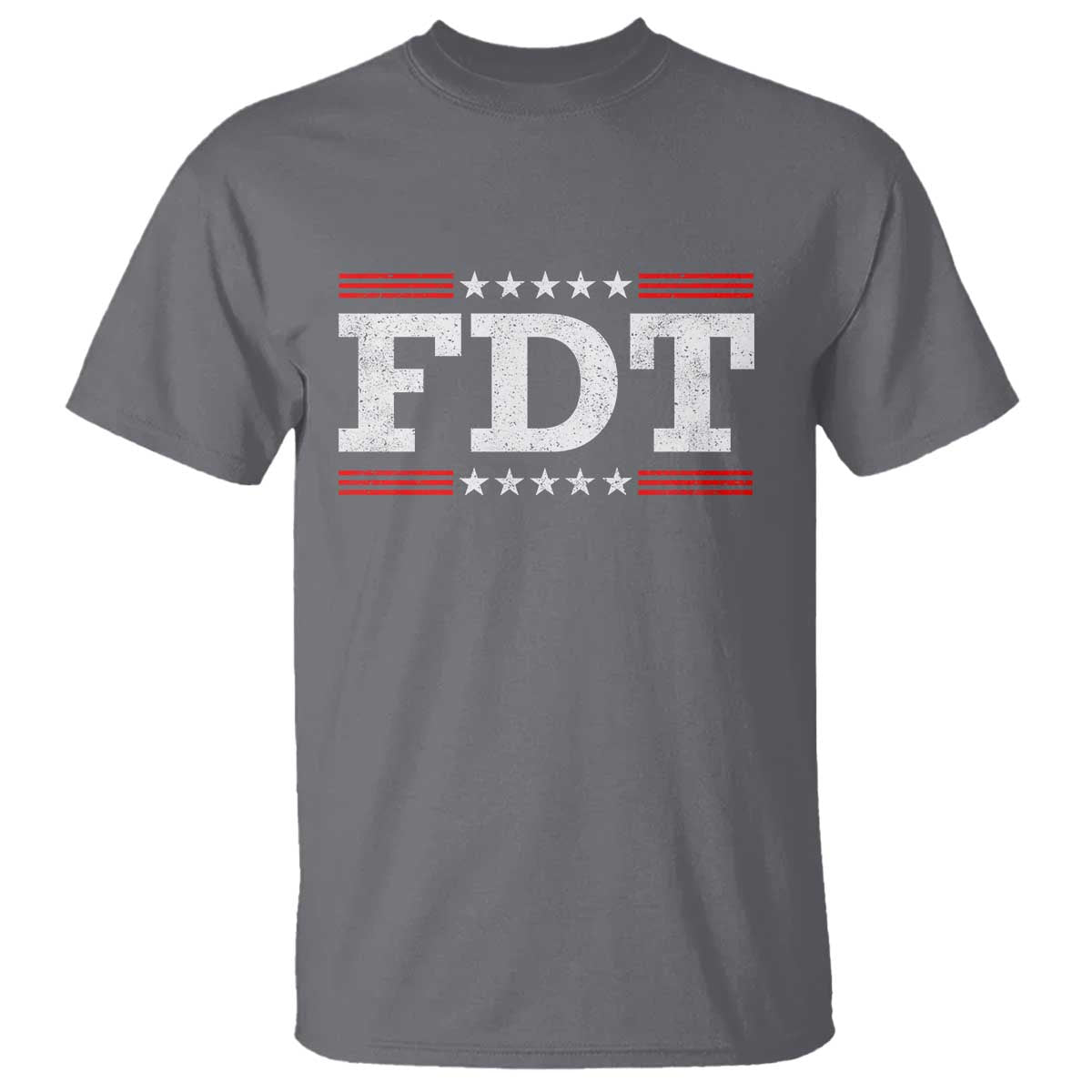 FDT T Shirt Resistance Resist Tyranny Support TS10 Charcoal Print Your Wear