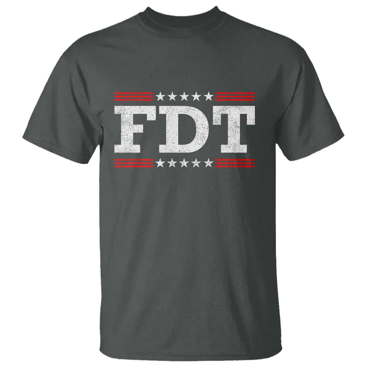 FDT T Shirt Resistance Resist Tyranny Support TS10 Dark Heather Print Your Wear