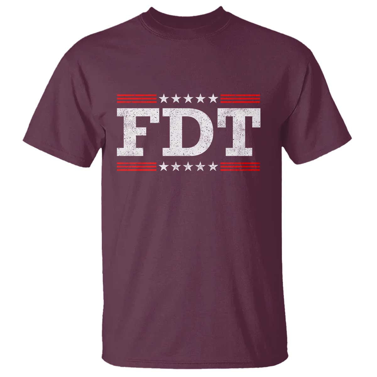 FDT T Shirt Resistance Resist Tyranny Support TS10 Maroon Print Your Wear