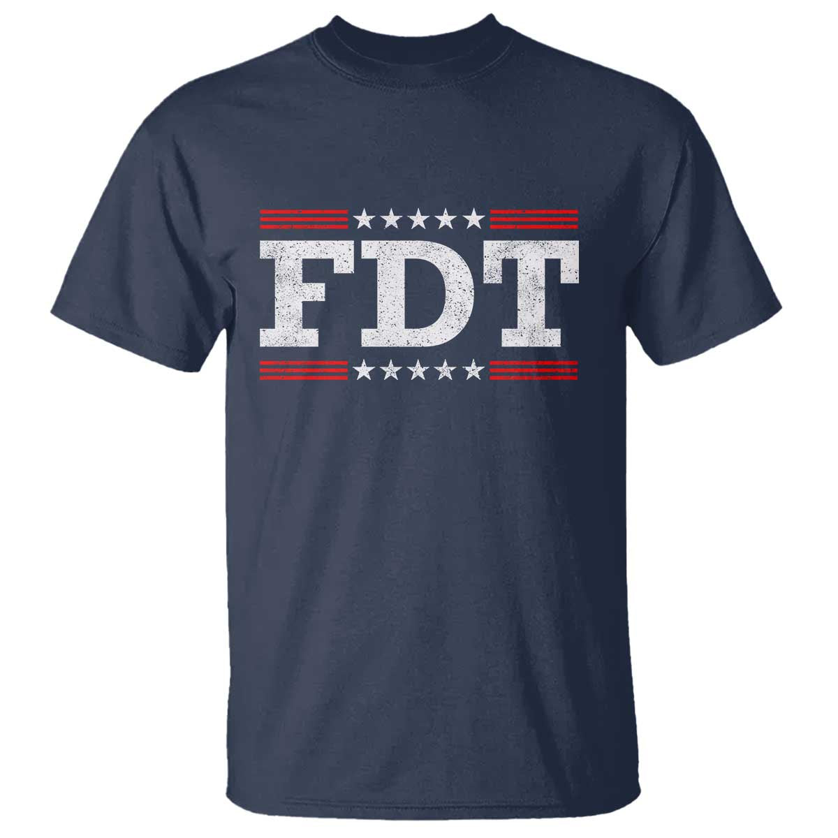 FDT T Shirt Resistance Resist Tyranny Support TS10 Navy Print Your Wear