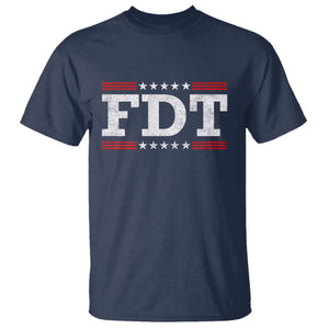 FDT T Shirt Resistance Resist Tyranny Support TS10 Navy Print Your Wear