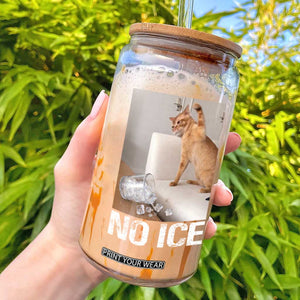 Funny Cat Meme No Ice Glass Can Subtle FDT Political Satire Satirical Humor TS10 Black Print Your Wear