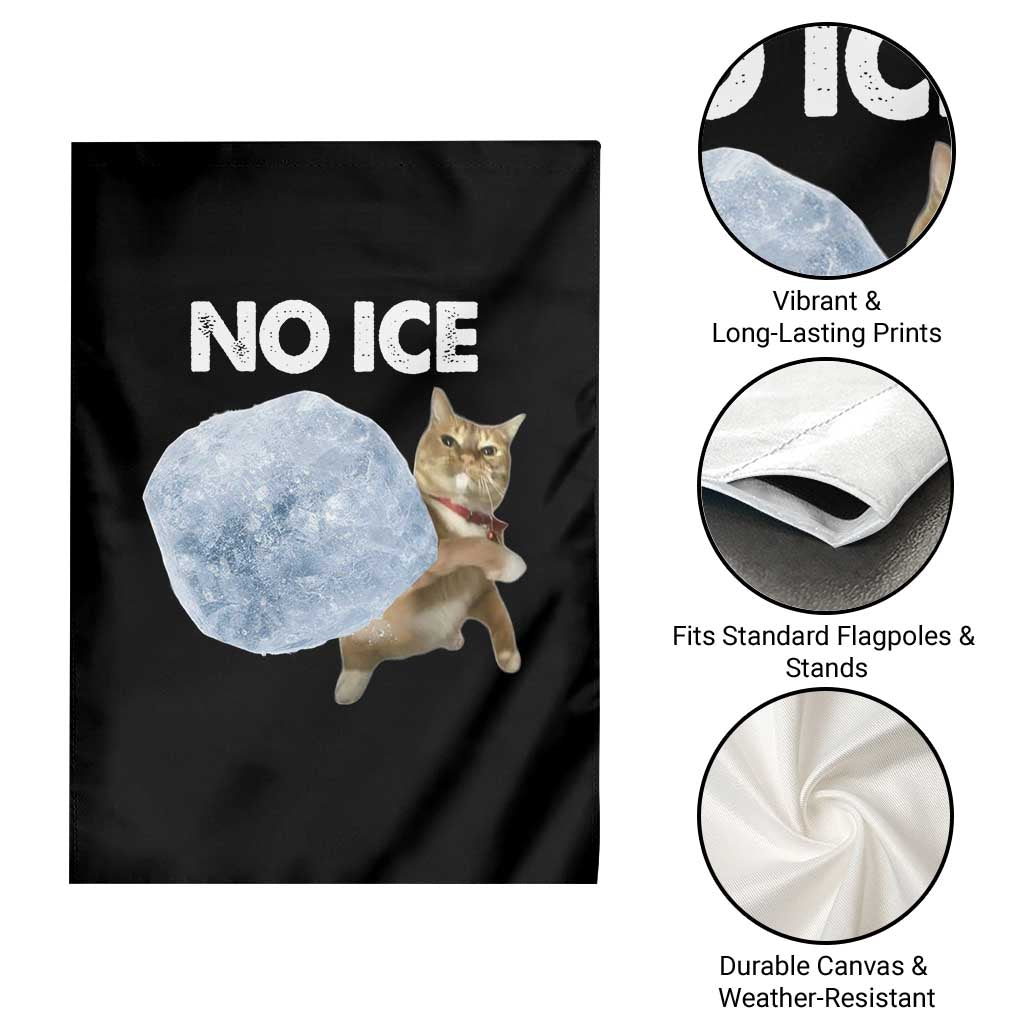 No Ice Garden Flag Funny Cat Meme Subtle FDT Political Satire TS10 Print Your Wear