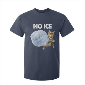 No Ice T Shirt For Kid Funny Cat Meme Subtle FDT Political Satire TS10 Navy Print Your Wear
