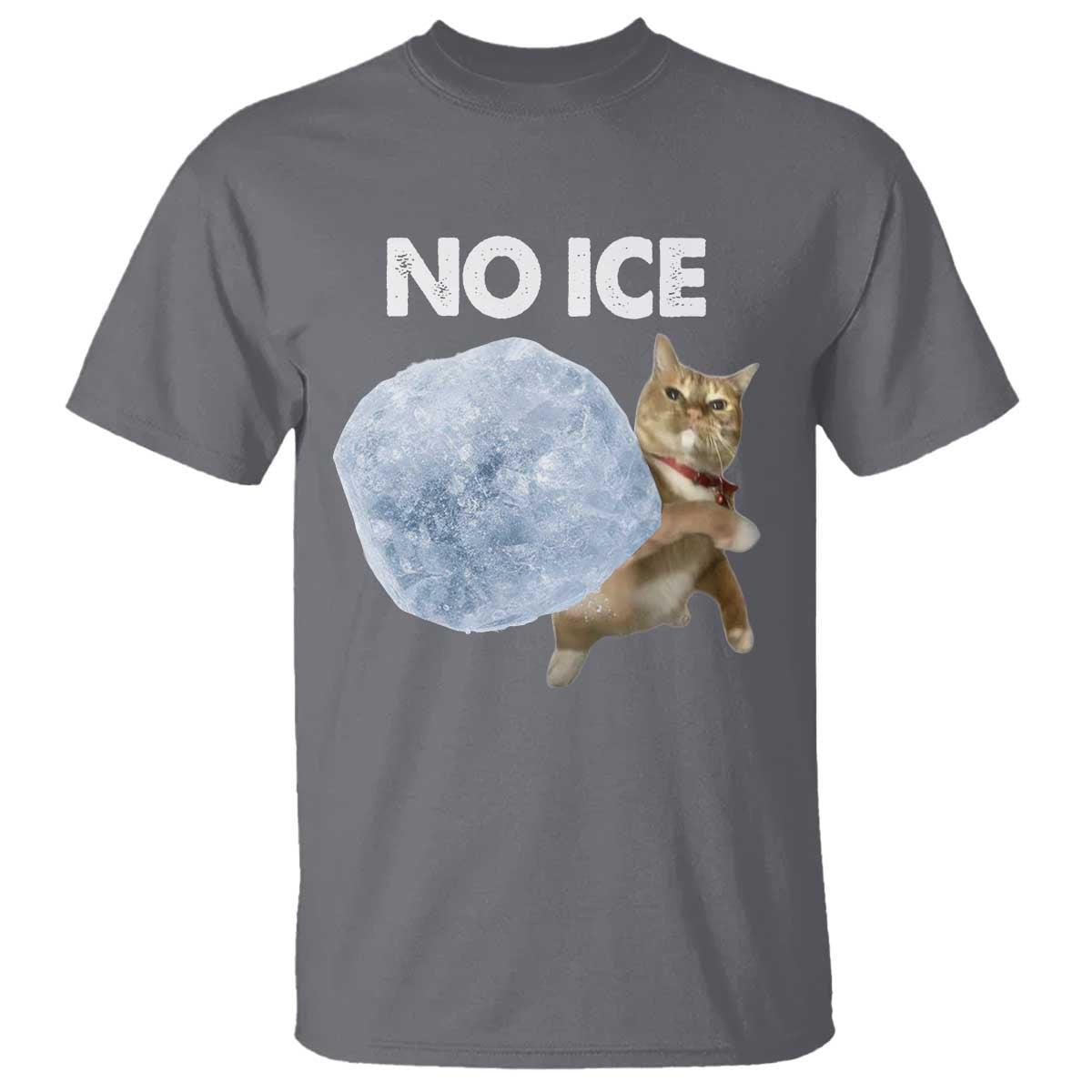 No Ice T Shirt Funny Cat Meme Subtle FDT Political Satire TS10 Charcoal Print Your Wear