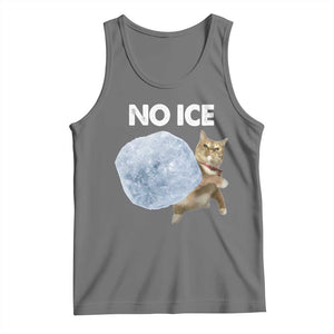 No Ice Tank Top Funny Cat Meme Subtle FDT Political Satire TS10 Black Heather Print Your Wear